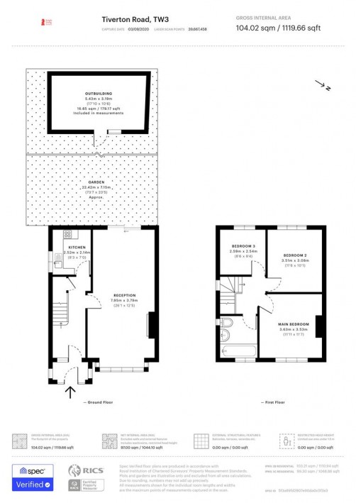 Floorplan for Tiverton Road, Hounslow