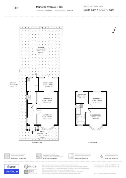 Floorplan for Munster Avenue, Hounslow