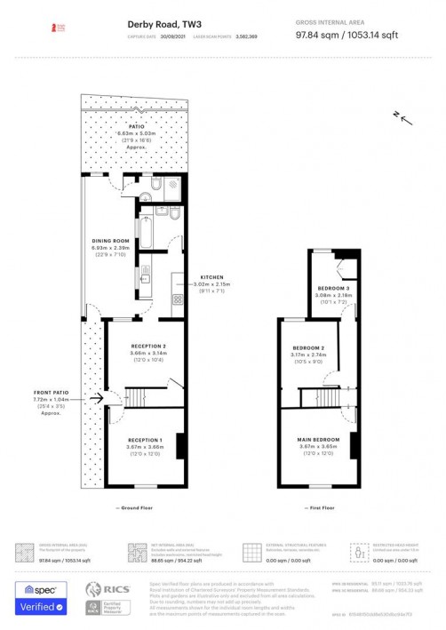 Floorplan for Derby Road, Hounslow