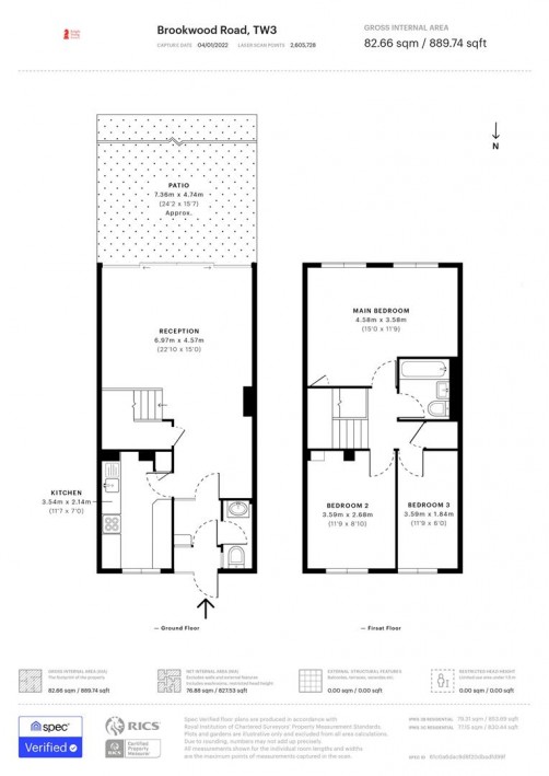 Floorplan for Brookwood Road, Hounslow