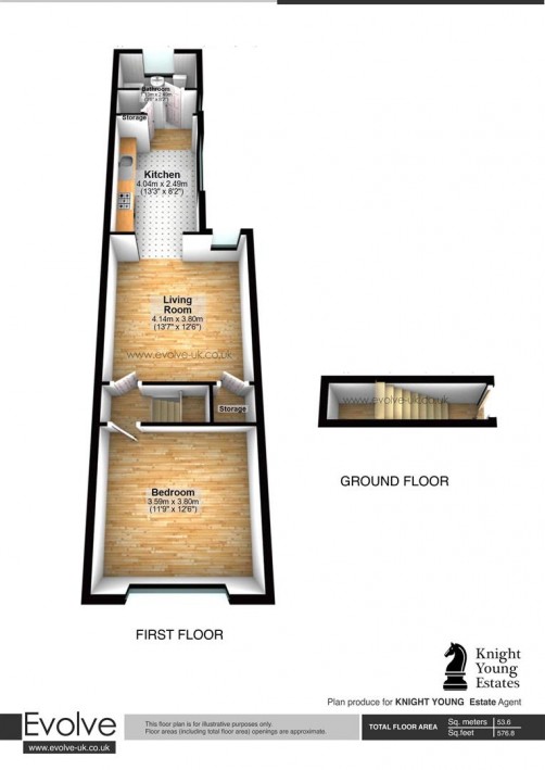 Floorplan for Hibernia Road, Hounslow